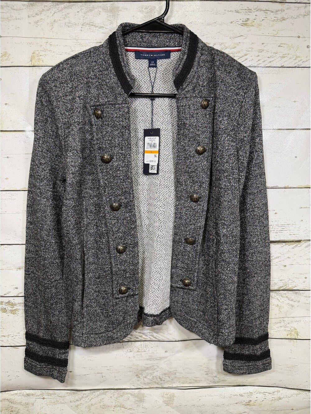 Tommy Hilfiger Women's Marled Military Band Jacket NWT Size Small
